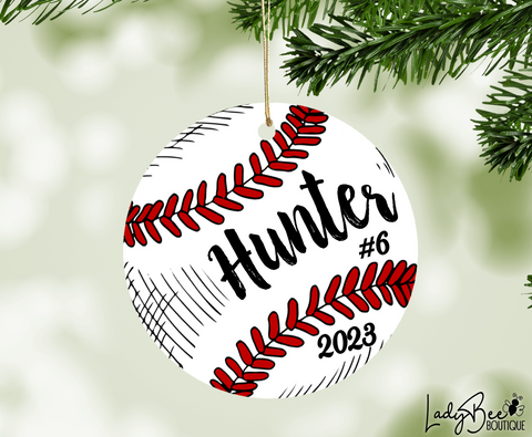 Personalized Baseball Ornament