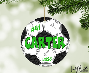 Personalized Soccer Ornament