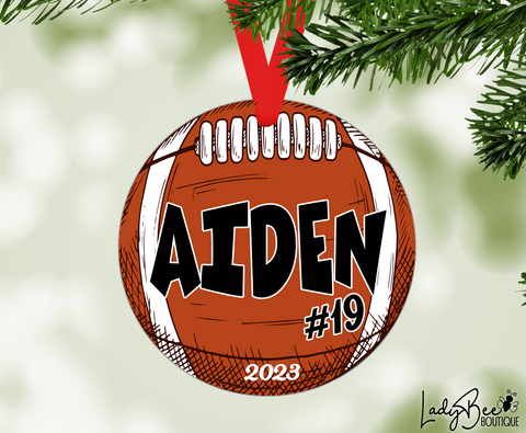 Personalized Football Ornament