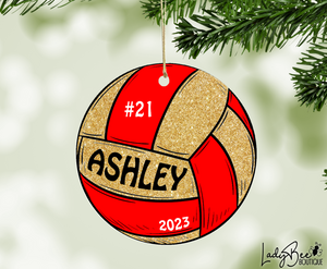 Personalized Volleyball Ornament