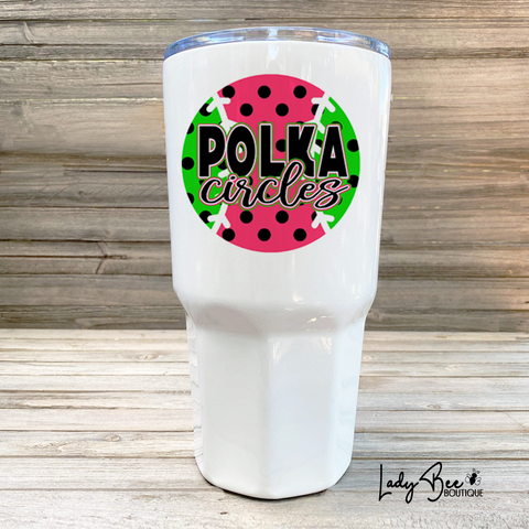 Polka Circles 30oz Tumbler