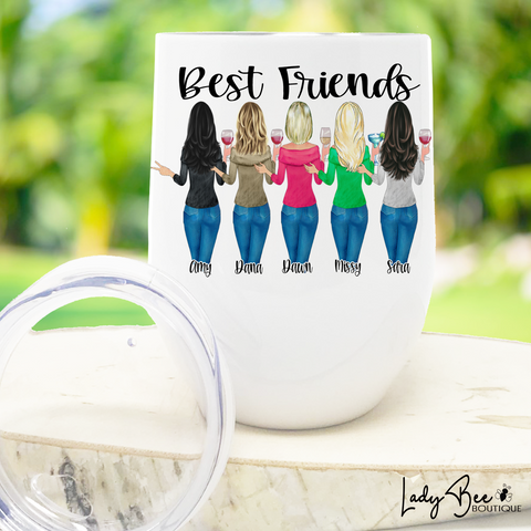 Best Friend Wine Tumbler