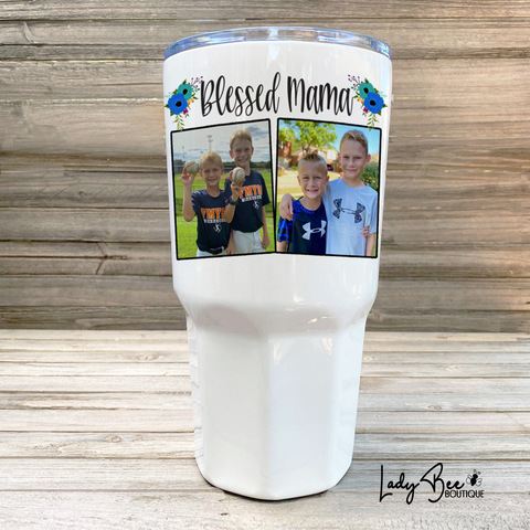 Blessed Mama, 30oz Photo Tumbler