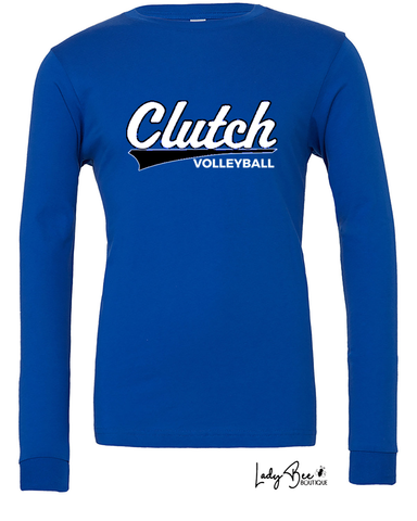 Clutch Volleyball- Long Sleeve T Shirt- Blue