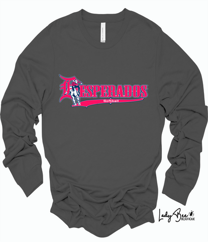 Lady Desperados- Long Sleeve T-Shirt- ASPHALT