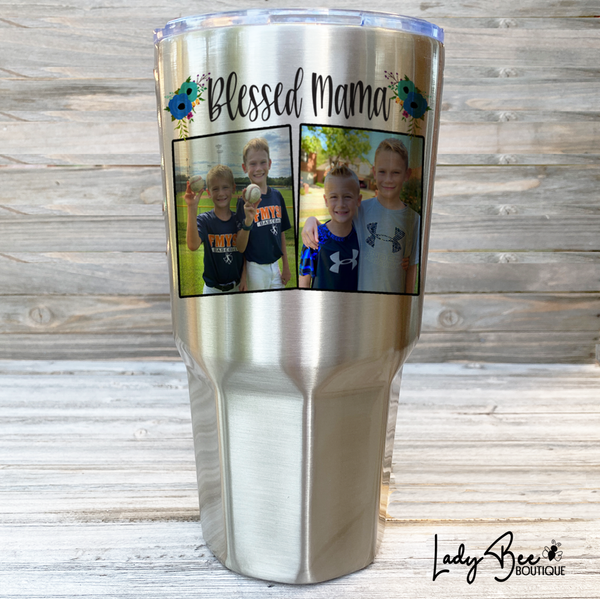 Blessed Mama, 30oz Photo Tumbler