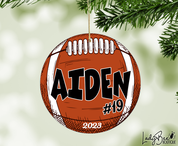 Personalized Football Ornament