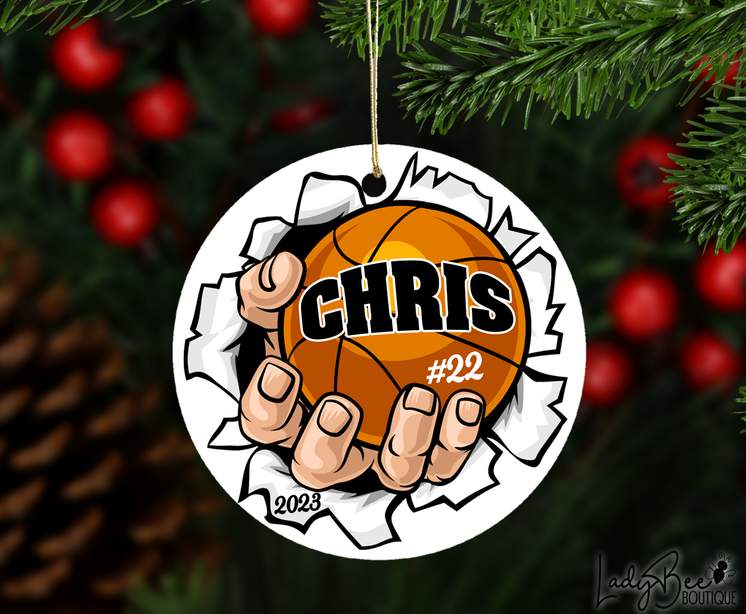 Personalized Basketball Ornament