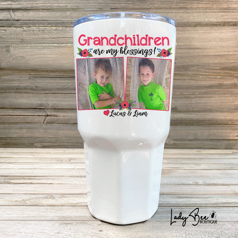 Grandchildren Are My Blessings, 30oz Photo Tumbler