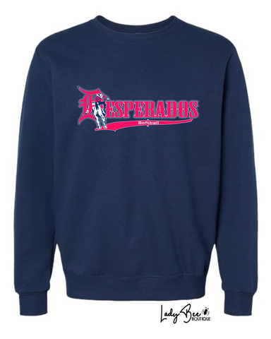 Lady Desperados Crew Neck Sweatshirt- NAVY