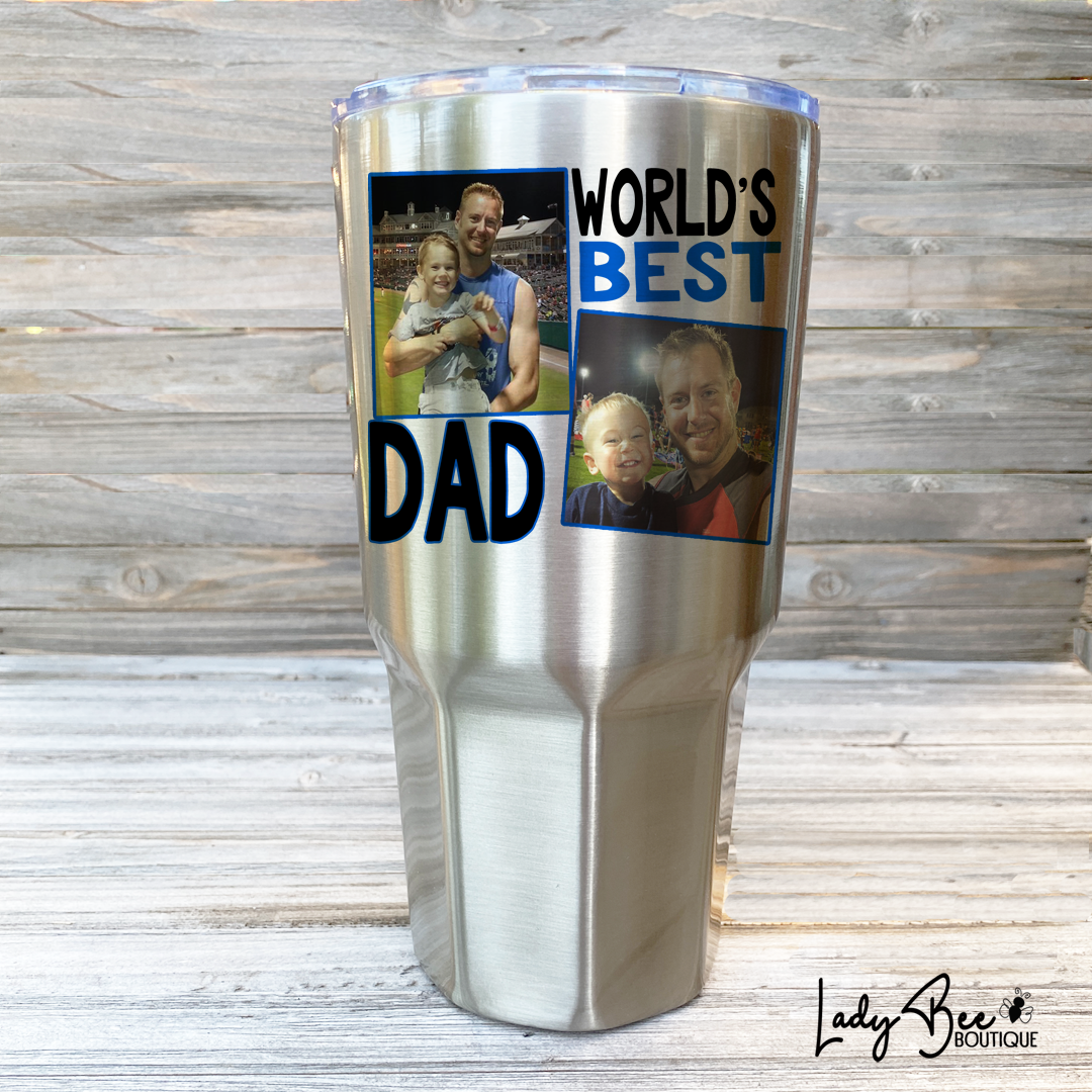 World's Best Dad, 30oz Photo Tumbler