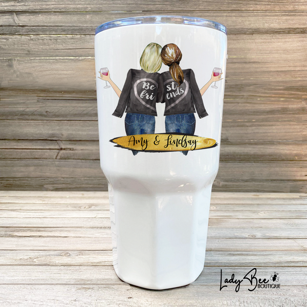 Soul Sister Girls in Jackets Tumbler. Custom Bestie Tumbler