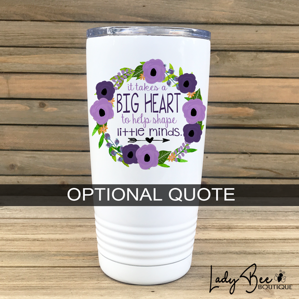 Personalized Teacher Tumbler: Purples