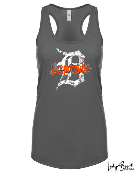 Desperados Vintage D- Woman's Tank- DARK GRAY