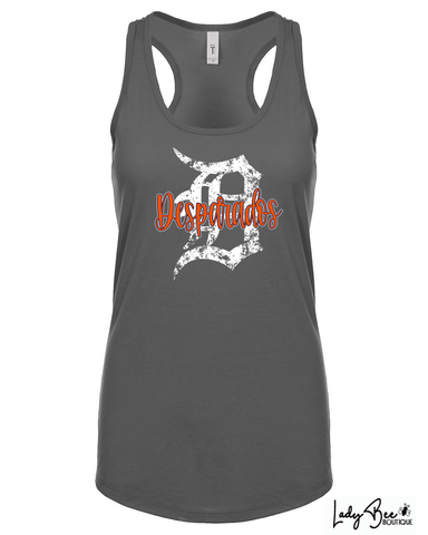 Desperados Vintage D- Woman's Tank- DARK GRAY