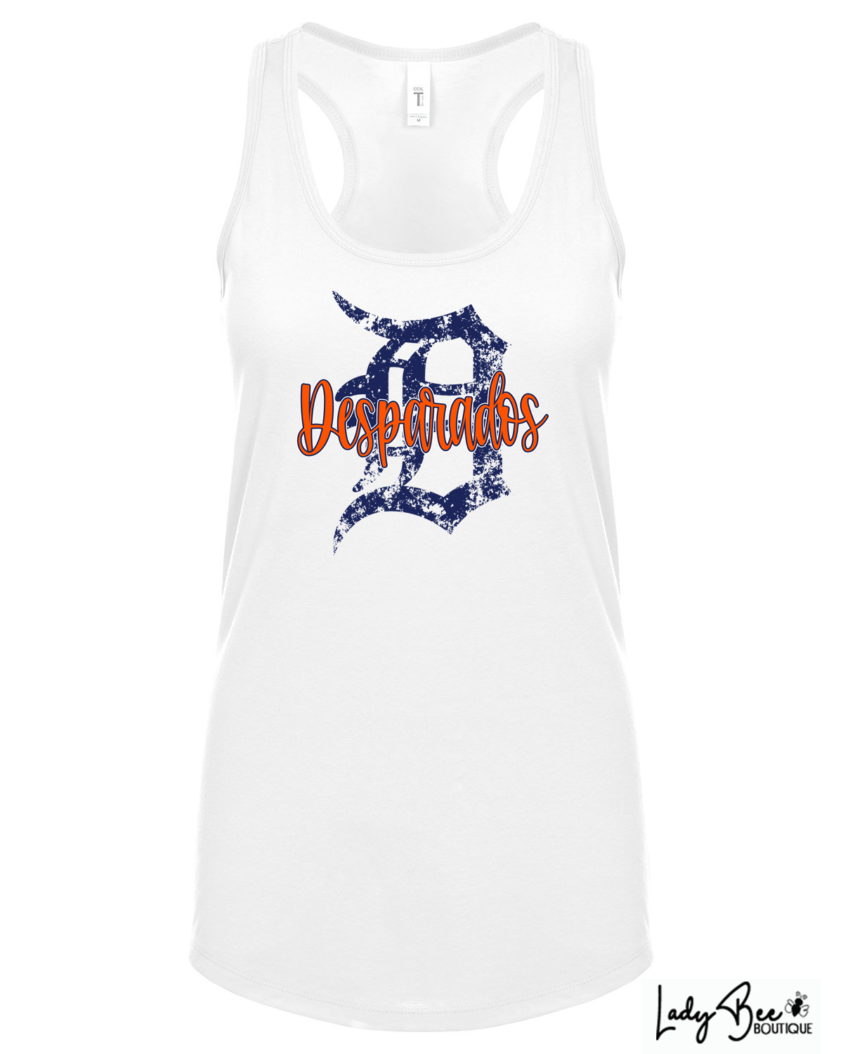 Desperados Vintage D- Woman's Tank- WHITE