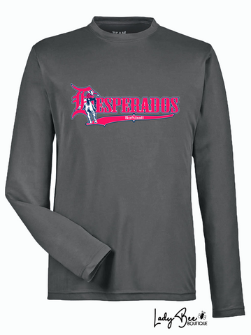 Lady Desperados- Long Sleeve Moisture Wicking- GRAPHITE