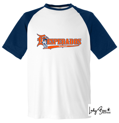 Desperados- Fast Dry Shirt- WHITE WITH NAVY SLEEVE