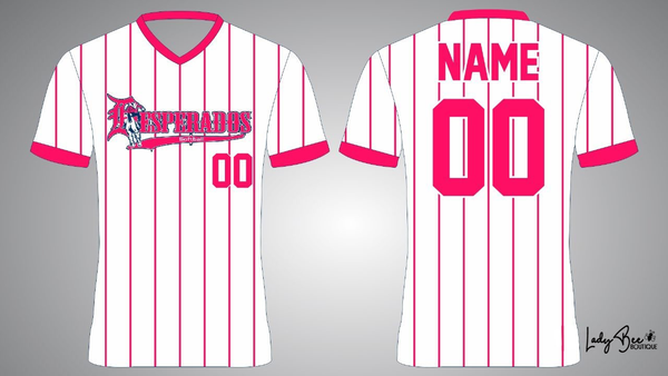 White Pinstripe Jersey - LadyBee Boutique