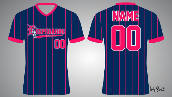Navy Pinstripe Jersey - LadyBee Boutique