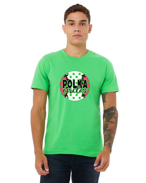 Polka Circles- Green T-Shirt