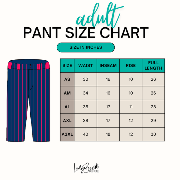 Navy with Pink Pinstripe Knickers Pants