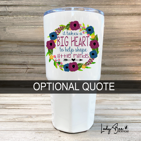 Personalized Teacher Tumbler: Maroon and Navy