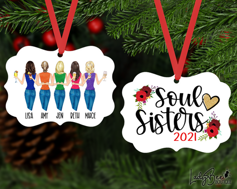 Soul Sisters Best Friend Ornament