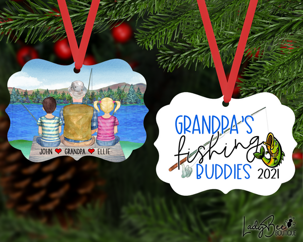 Grandpas Fishing Buddy Ornament