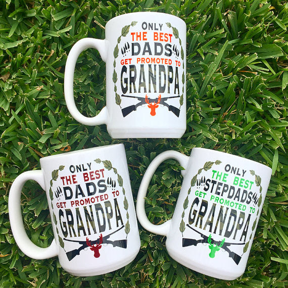 Only best dads get promoted to grandpa - LadyBee Boutique Mugs