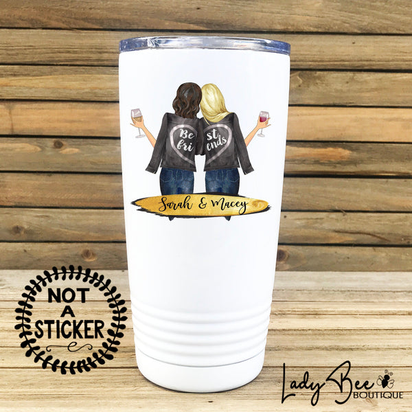 Soul Sister Girls in Jackets Tumbler. Custom Bestie Tumbler