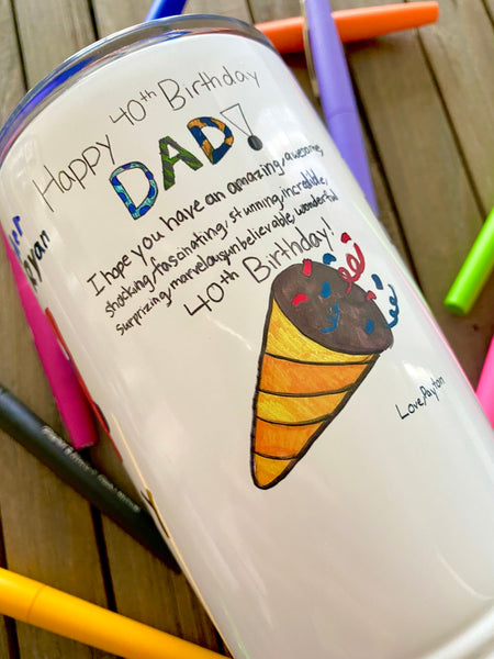 Photo Tumbler with Kid's Artwork