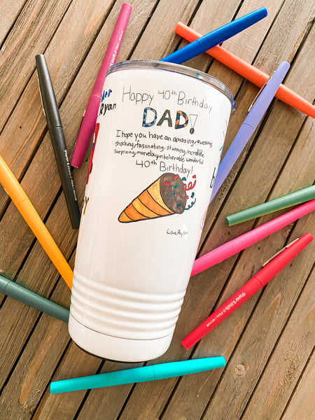 Photo Tumbler with Kid's Artwork